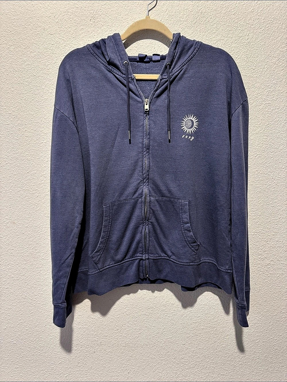 Roxy Live The Life You Imagined Zip Up Hoodie Blue Large